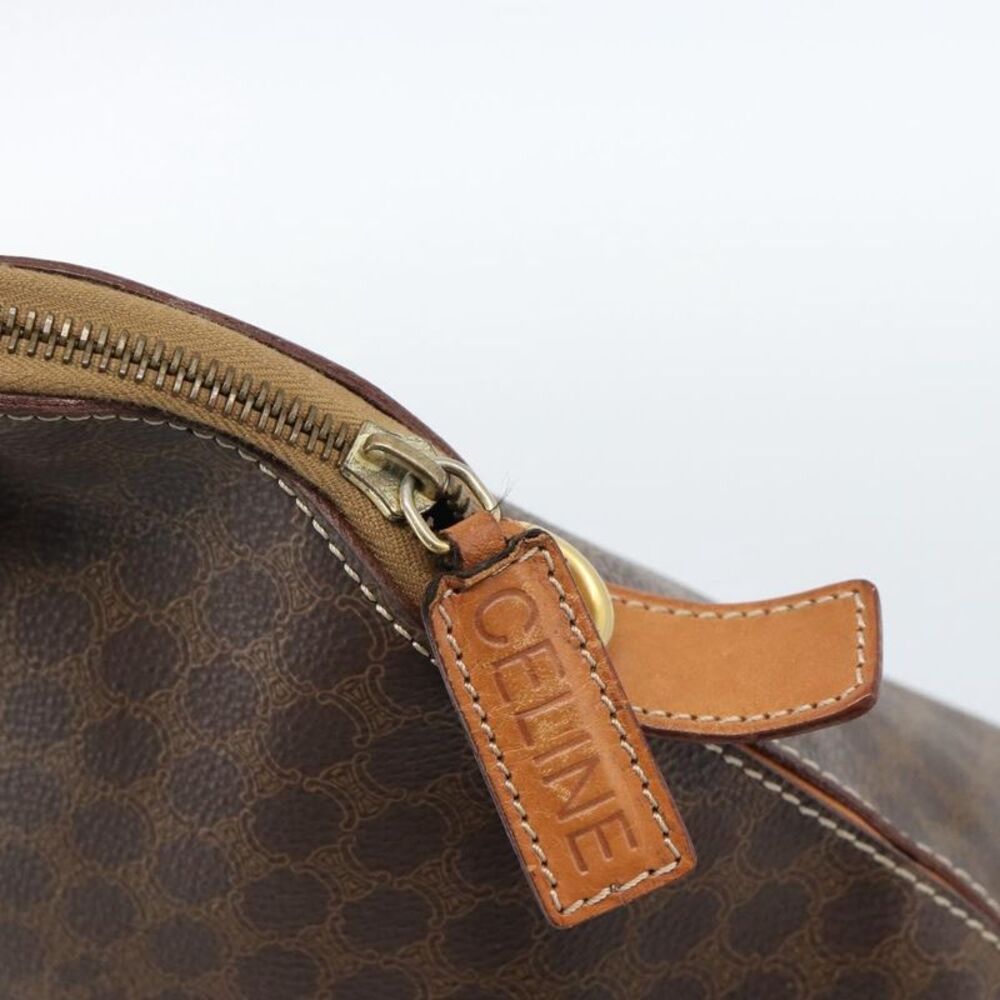 Celine Vintage Macadam Handbag Canvas Brown Canvas Handbag - Picture 13 of 16